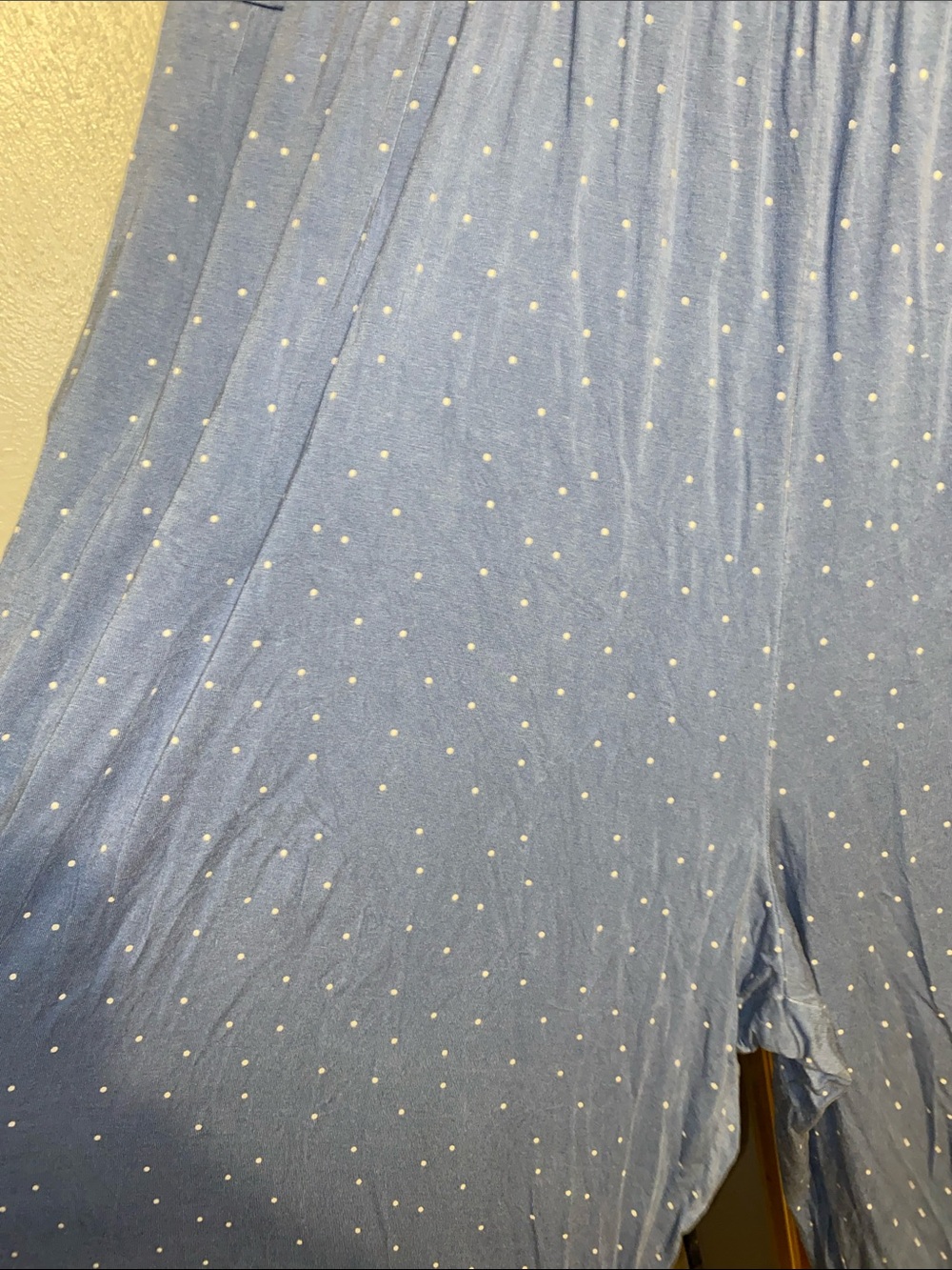 Market & Spruce Blue Polka Dot Wrap-Style Jumpsuit 2XL - Picture 5 of 6